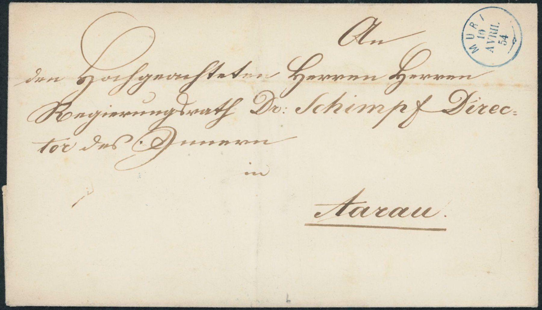 Alle Briefmarken: AG Muri - Fingerhutstempel - Brief – Gebraucht aus Schindellegi von leecollect
