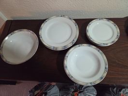 MZ Czechoslovakia Porzellan Teller-Set 15-tlg. Vintage