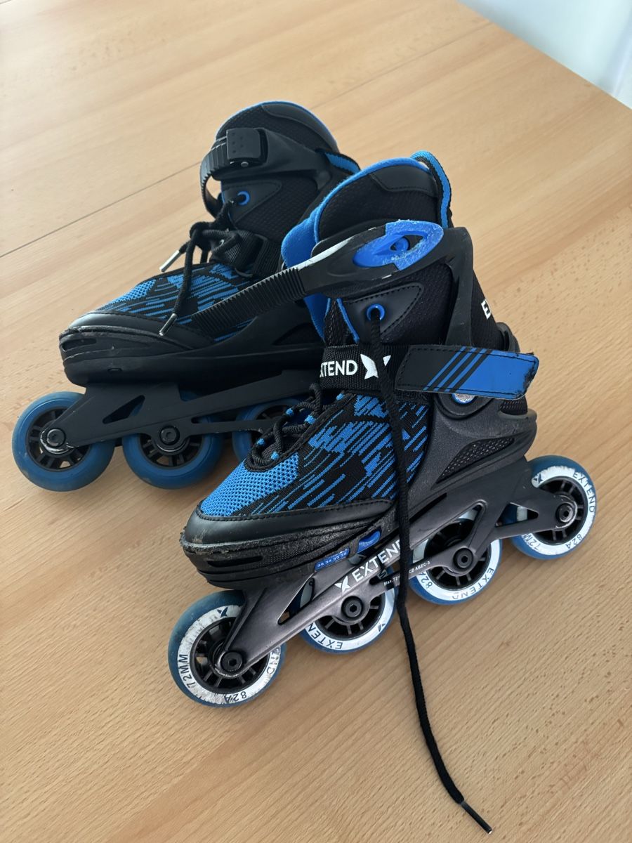 Inline-Skating & Rollschuhe: Pattini in linea Extend, blu e neri no.32-35 – Gebraucht aus Caslano von sco_6k8s 2