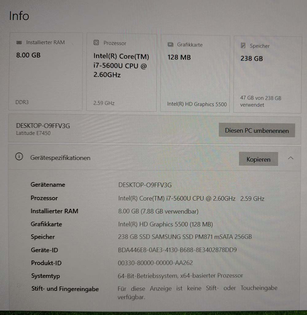 Dell Notebook: Dell Latitude E7450 mit neuem Akku + Dockingstation – Usato da Neuendorf venduto da Buggle 4