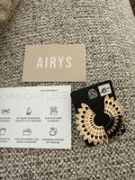 Ohrringe AIRYS Feder Design Goldfarben Neu