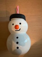 Starbucks Schneemann Becher mit Deckel und Strohhalm