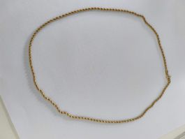 Goldkette 18k Gold Halskette Rope Design 43cm ✨