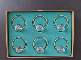 Serviettenringe Swarovski Kristall, vergoldet, Originalpack
