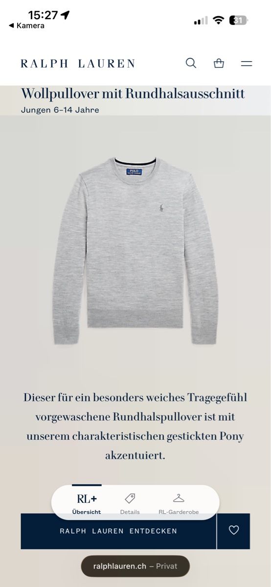 Ralph Lauren Maglioni & Felpe: Ralph Lauren Pulli 10-12 jahre - M – Nuovo (secondo la descrizione) da Hochdorf venduto da lefaho