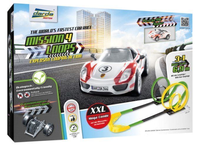 Darda Spielzeuge: Cooles Darda Bahn Set: Mission, 4 Loops, 6,9m, neu – Neu und originalverpackt aus Turbenthal von TopToys