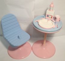 Space Age Puppen Sitz und Beistelltisch, für 40-60cm Puppen