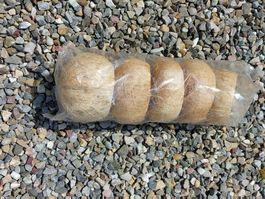Floristik, Kokosnüsse aufgeschnitten 5 Stück, 11cm