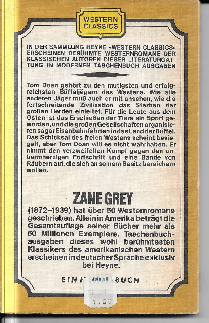 Bücher: Zane Grey - Die donnernde Herde – Gebraucht aus Nunningen von mercury-for-books 1