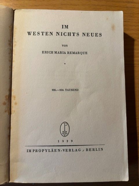 Libri: 2 antike Bücher von Erich Maria Remarque – Usato da Seon venduto da retep012 3