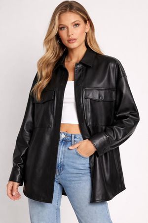 Faux leather jacket - size 36 - like new