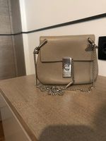 Chloé Drew Tasche – Beige Leder, Silberkette