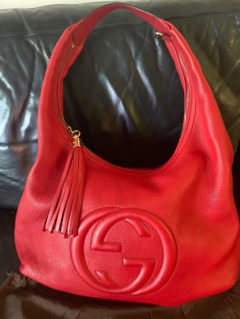 Gucci Soho originale rossa, borsa a spalla in pelle top!