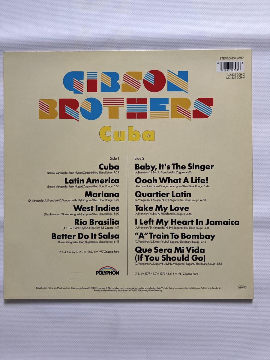 Dischi in vinile: LP Gibson Brothers - Cuba – Nuovo (secondo la descrizione) da Kreuzlingen venduto da Muschel64 1