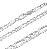 45cm massives Figaro-Collier 4mm Silber 925