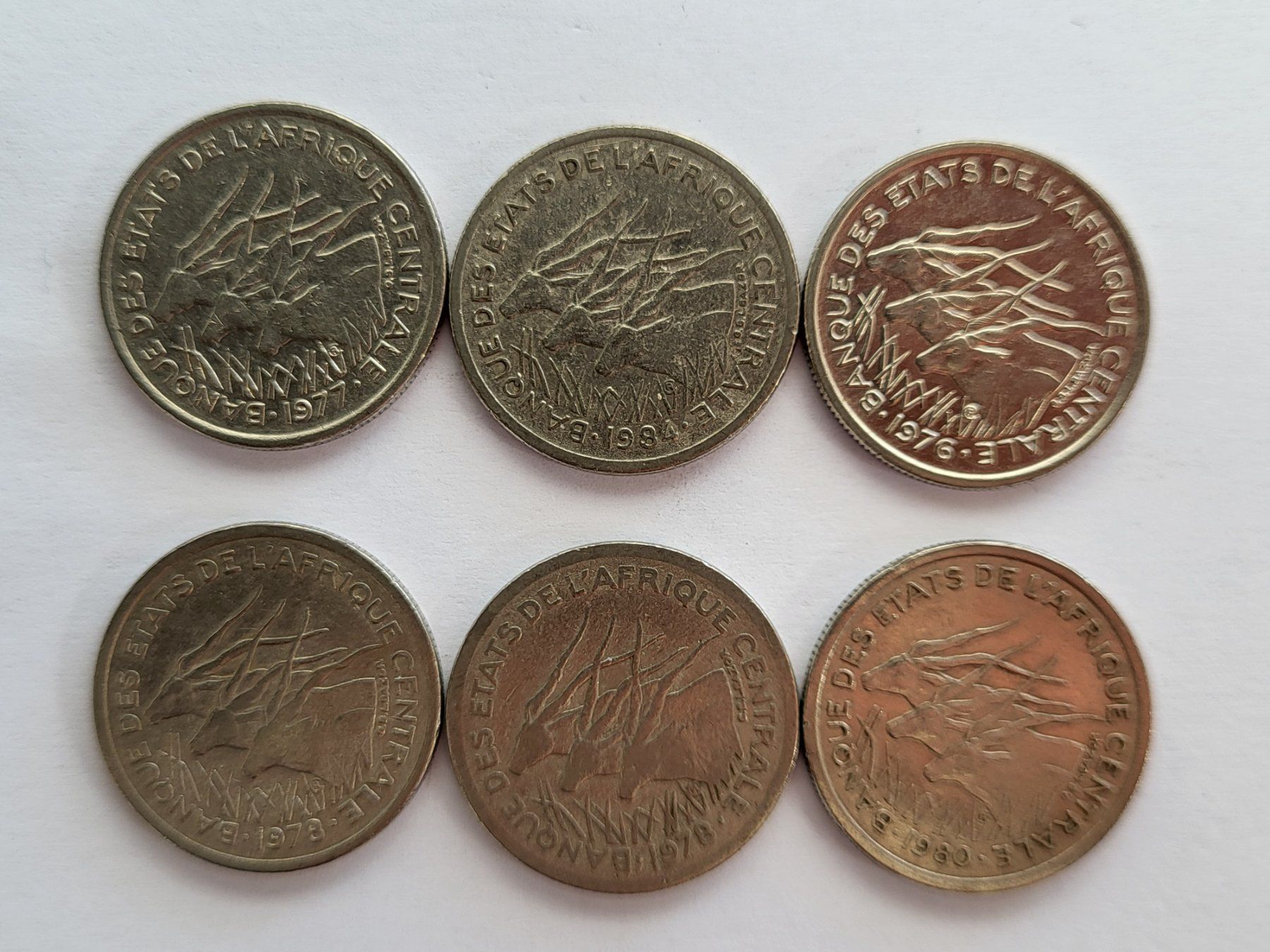 Tutti le monete: 6x 50 Francs CFA Div. Länder Afrika – Usato da Pravidondaz venduto da LVtik 1