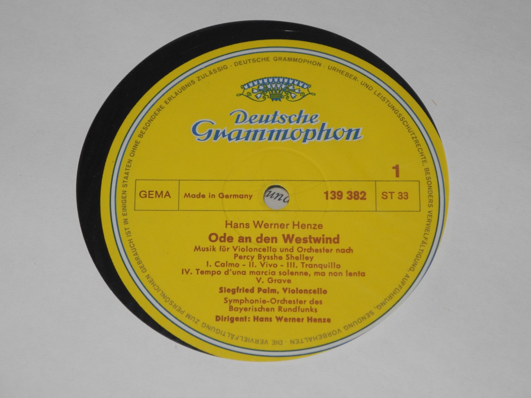 Dischi in vinile: HENZE: ODE TO THE WEST WIND / VIOLINKONZERT - DGG – Nuovo (secondo la descrizione) da Fahrwangen venduto da Swirl2 2