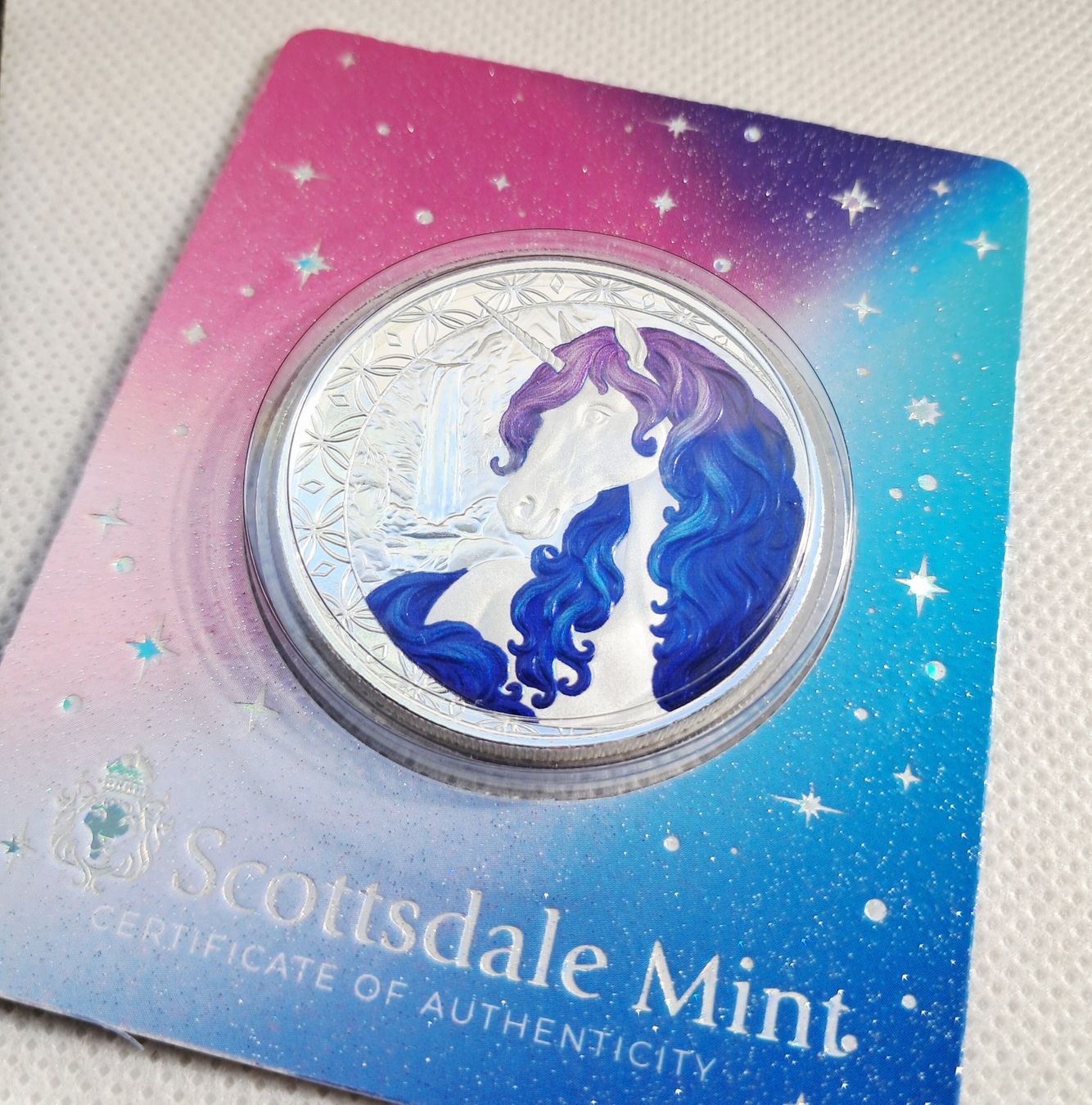 Tutti le monete: 1 OZ Silber Unicorn Celestra 2025 – Nuovo e nell'imballaggio originale da Weinfelden venduto da shopping-island 1