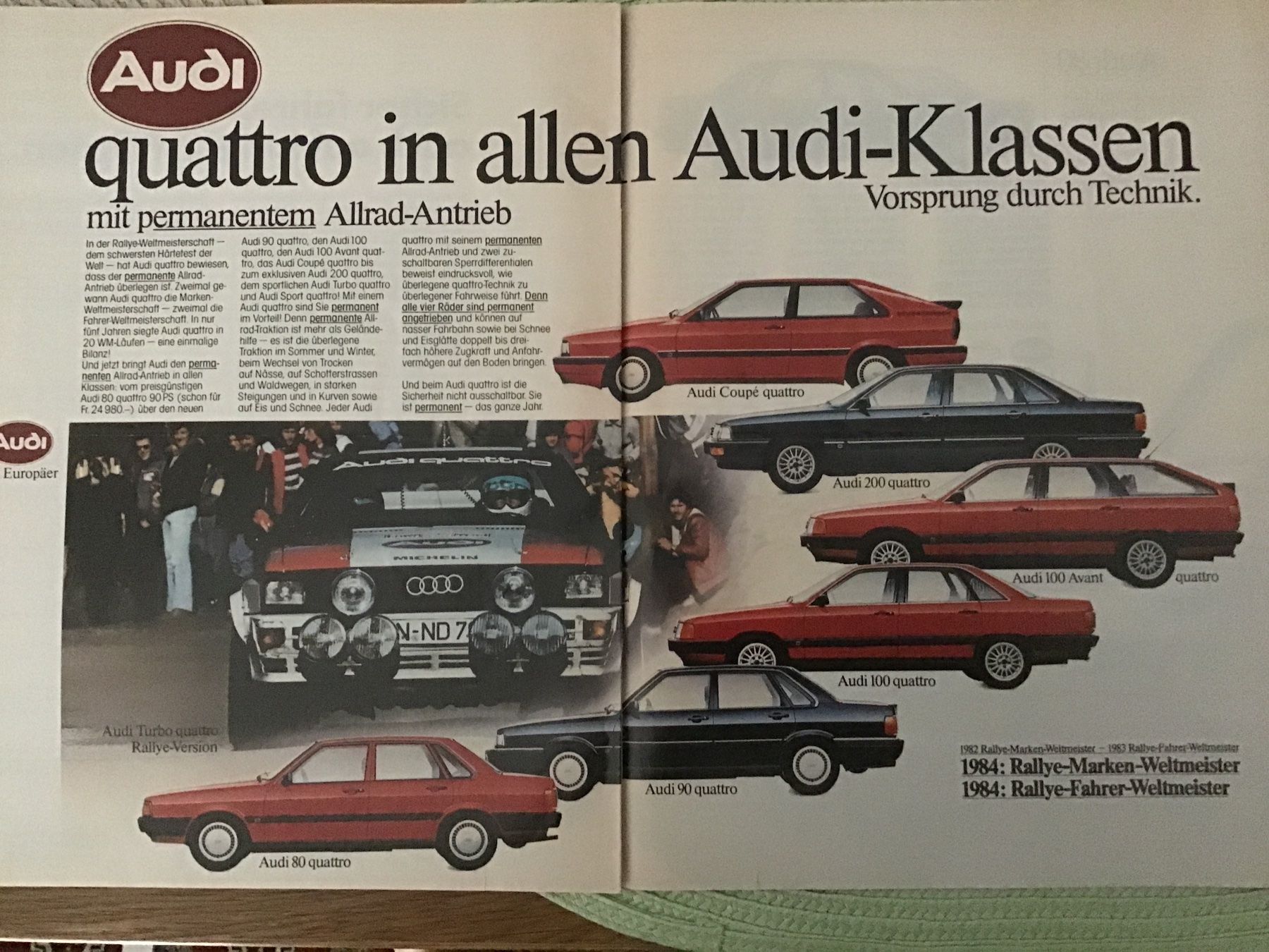 VW Documenti: Audi/VW Programm Verkaufsprospekt 24 Seiten 1985 – Usato da Scherzingen venduto da Starseller62 7