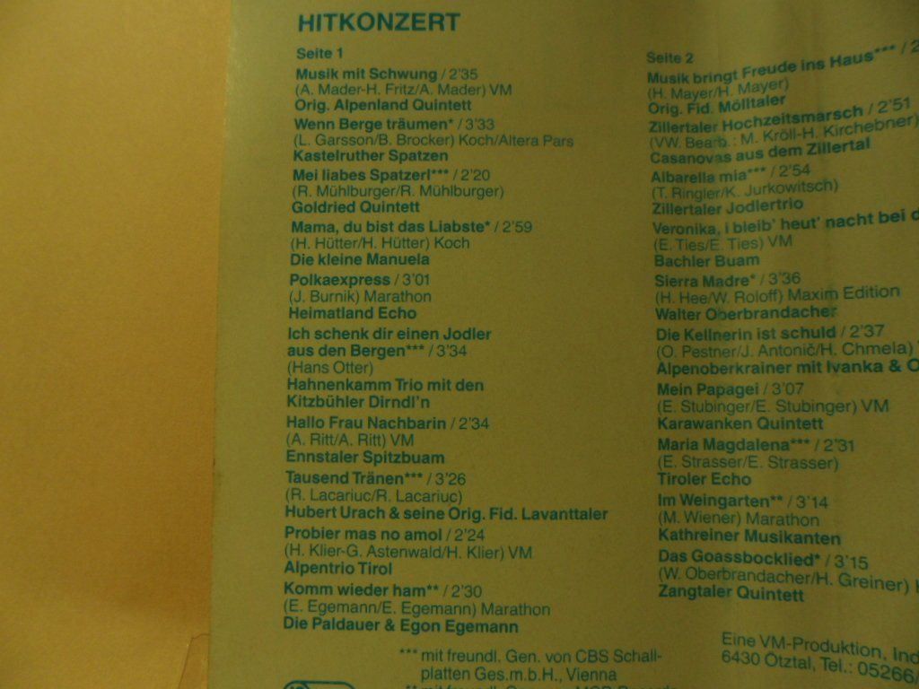 Musicassette: HITKONZERT – Usato da Langnau i. E. venduto da mar_hw58 1