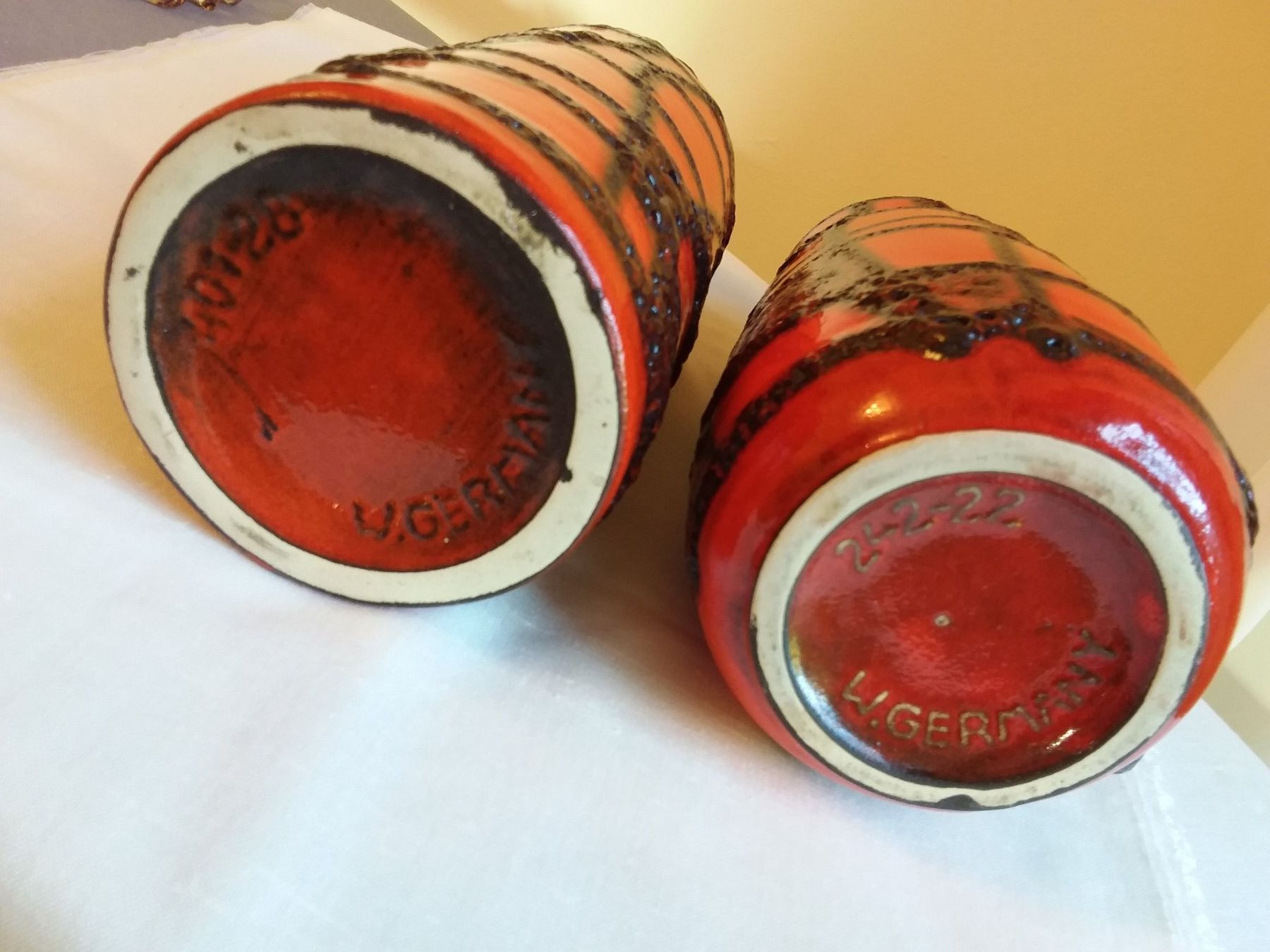 Vasen & Gefässe: 2 Fat Lava Scheurich Germany Vasen Rot/Schwarz – Gebraucht aus Zürich von helsan 5