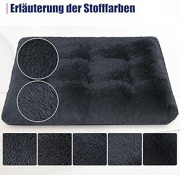 Xpnit Plüsch-Hundebett – 75x50x10 Cm, Grau, Mit Wasserdichter, Rutschfester Unterseite & Abnehmbarem Bezug