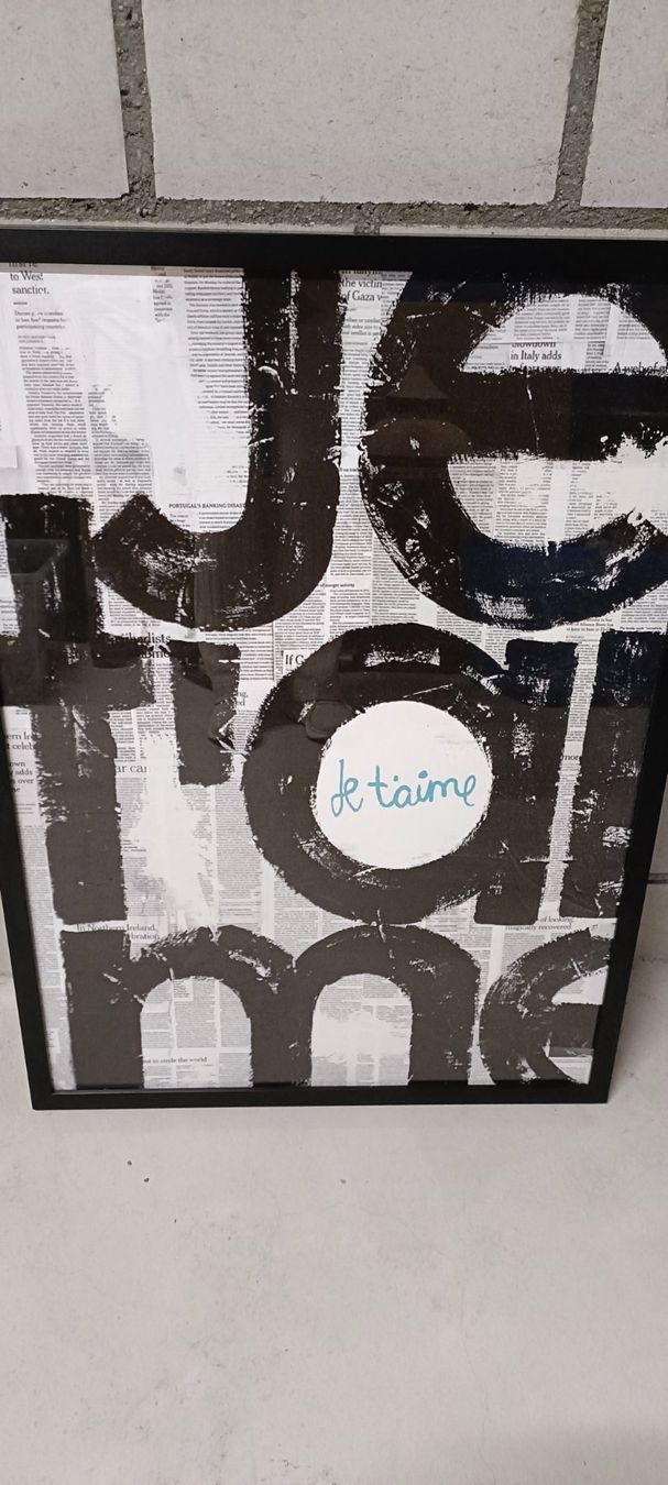 Foto & Immagini: "Je t'aime" Bild, schwarzer Rahmen – Usato da Attelwil venduto da mike2882 1