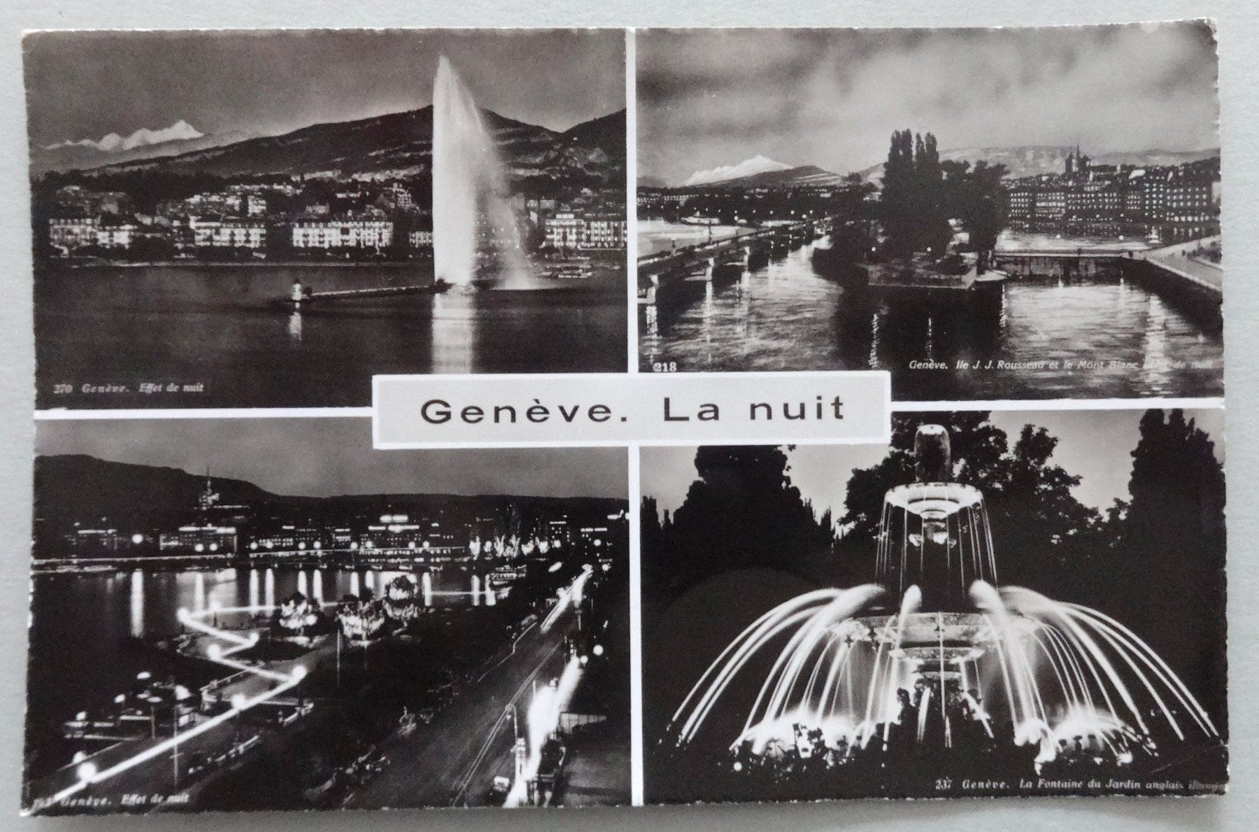 Cartoline postali: Genève, La nuit – Usato da Fétigny venduto da Billy2miny