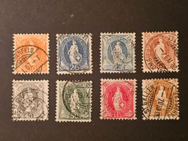 CH 1905-07 Helvetia in piedi 86A-93A SBK Fr. 660.--
