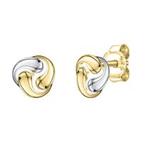 Paar Ohrstecker 375/- Gelbgold bicolor