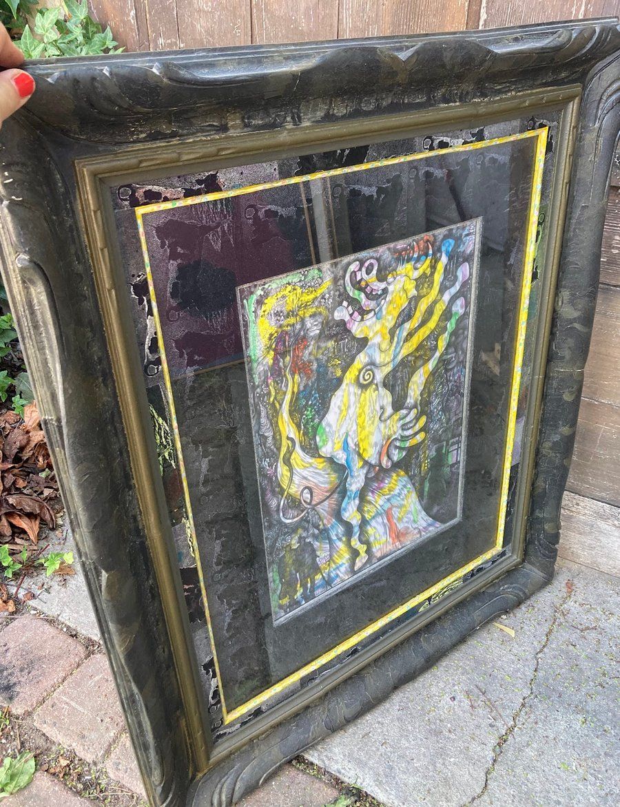 Dipinti: Alex Rabus tableau 1991 Gemälde Art – Usato da St-Cierges venduto da LeRegain 9