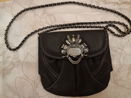 Schwarze Tossi Handtasche mit Kette - Top Zustand!