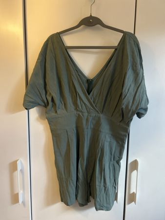 CIDER Jumpsuit Grün Grösse XL Leinen Viskose 