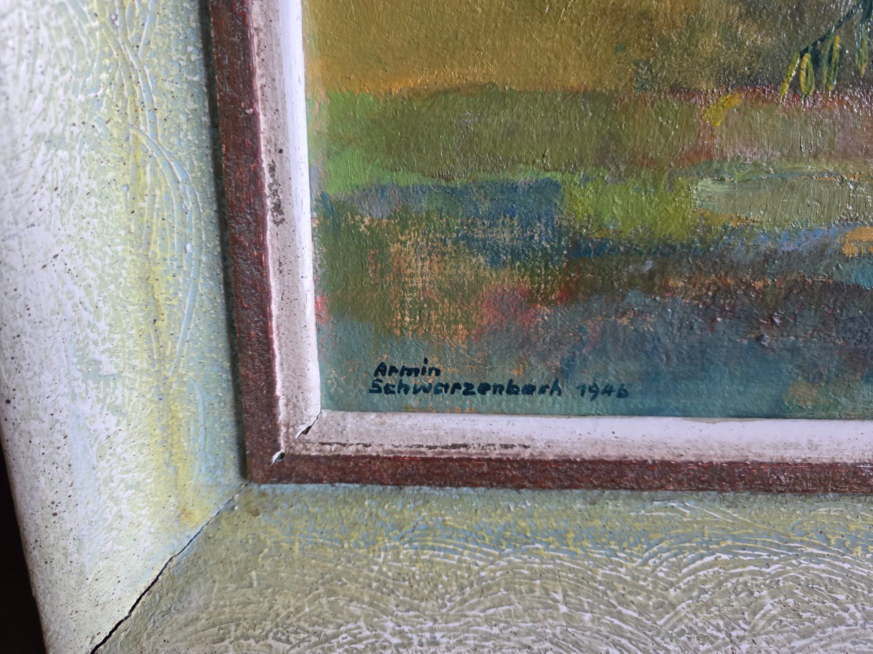 Dipinti: Antikes Gemälde Armin Schwarzenbach Blumen 1946 – Usato da Walterswil BE venduto da Lonitti 2