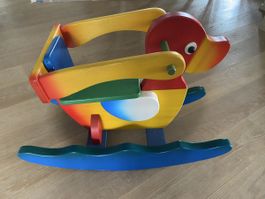 Holz Schaukelente, bunt, für Kleinkinder, Top Zustand!