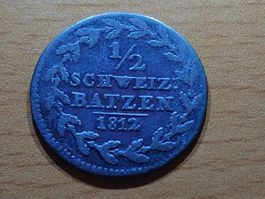 Graubünden: 1/2 Batzen 1812 ***selten***