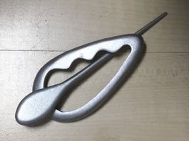 Zierspange/Jackenverschluss silberfarben, Brosche