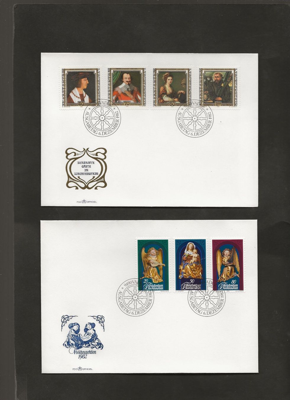 Tutti i francobolli: 32 FDC Liechtenstein 1982 bis 1986 – Usato da Au ZH venduto da xelagreb01 3