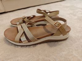 Sommerliche goldige Sandalen, Gr. 39 - bequem & stylisch!
