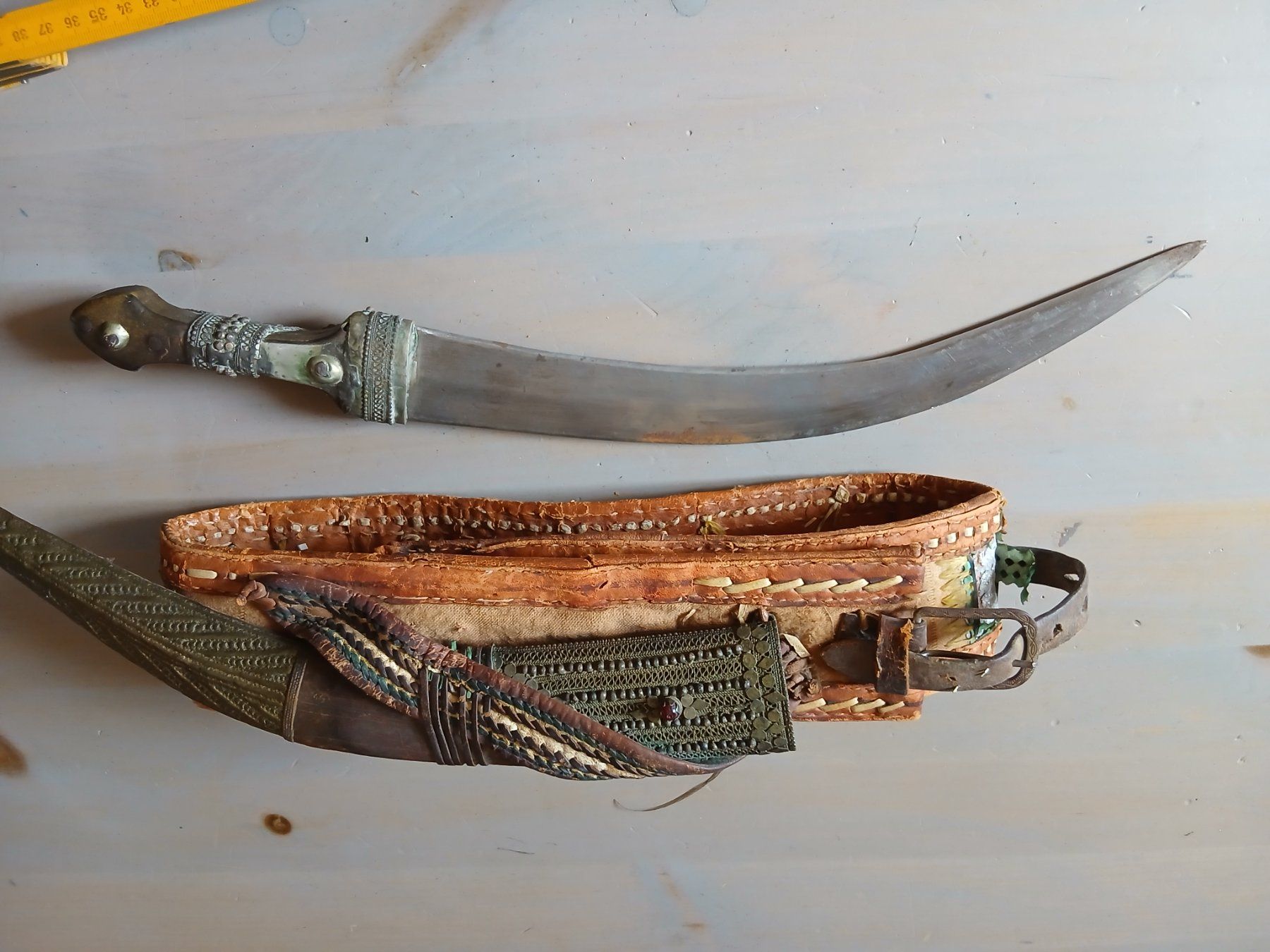 Sonstiges zum Sammeln & Seltenes: Couteau Janbiya Dharia ancienne avec fourreau argent – Gebraucht aus Satigny von Asaksa 2