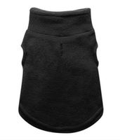 Hundepulli schwarz M ohne Ärmel fleece 32 cm Rückenlänge