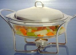 Servierplatte Servierschale mit Stövchen (2l ) Gratins *NEU*