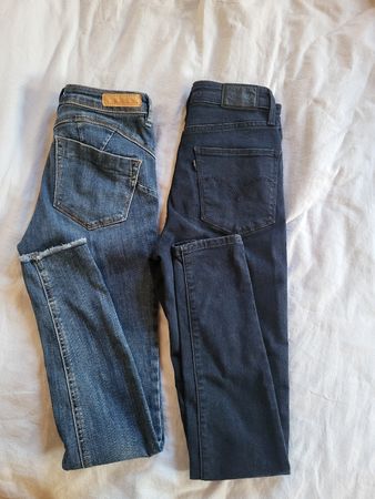 1x Levis 721 High Rise Skinny W27, 1x Tom Tailor Jeans W26