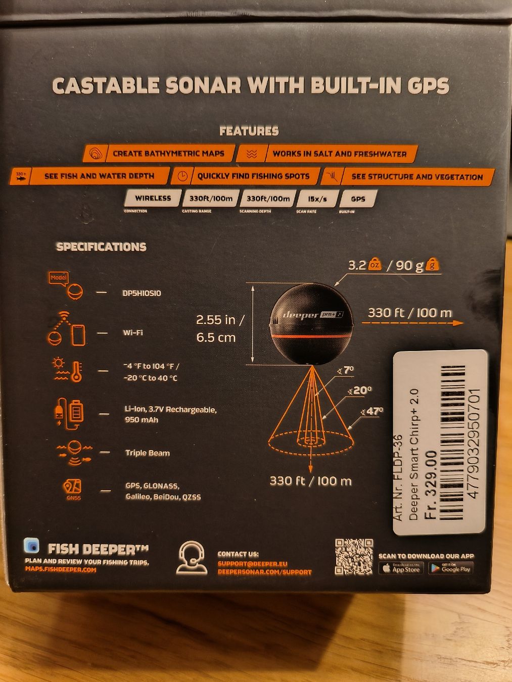 Deeper Accessori: Deeper Smart Sonar Pro+ 2 – Nuovo (secondo la descrizione) da Wichtrach venduto da sile92 5