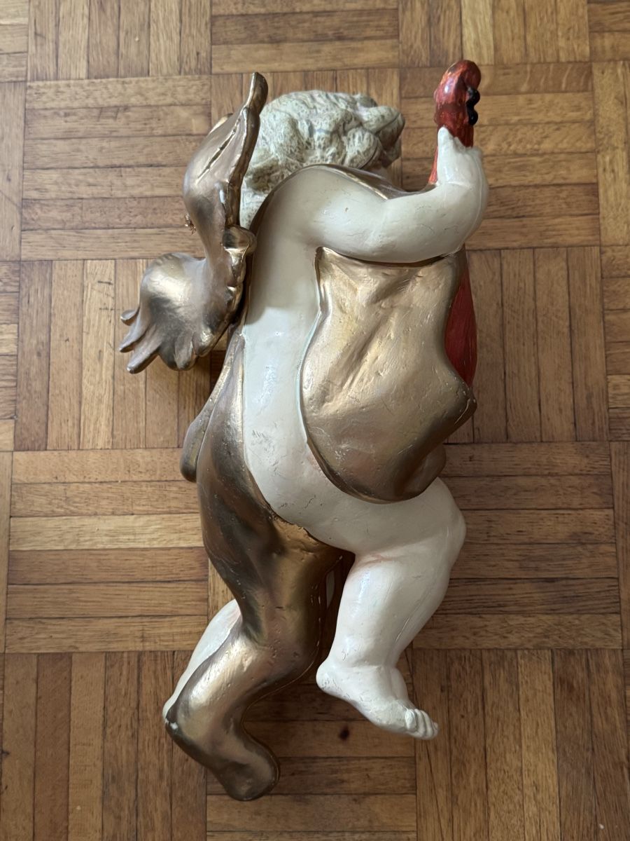 Figuren: Barocker Engel 1960 früher Kunststoff handbemalt – Gebraucht aus Grabs von Dekostuebli 3