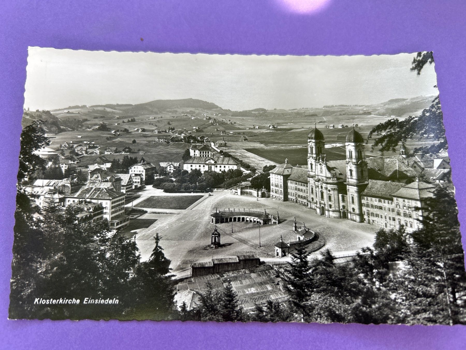 Ansichtskarten: Einsiedeln Klosterkirche – Gebraucht aus Hefenhofen von Bierinder