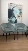 2 Sessel in Mintgrün in Samtoptik