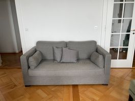 Canapé design gris 90 x 175 cm