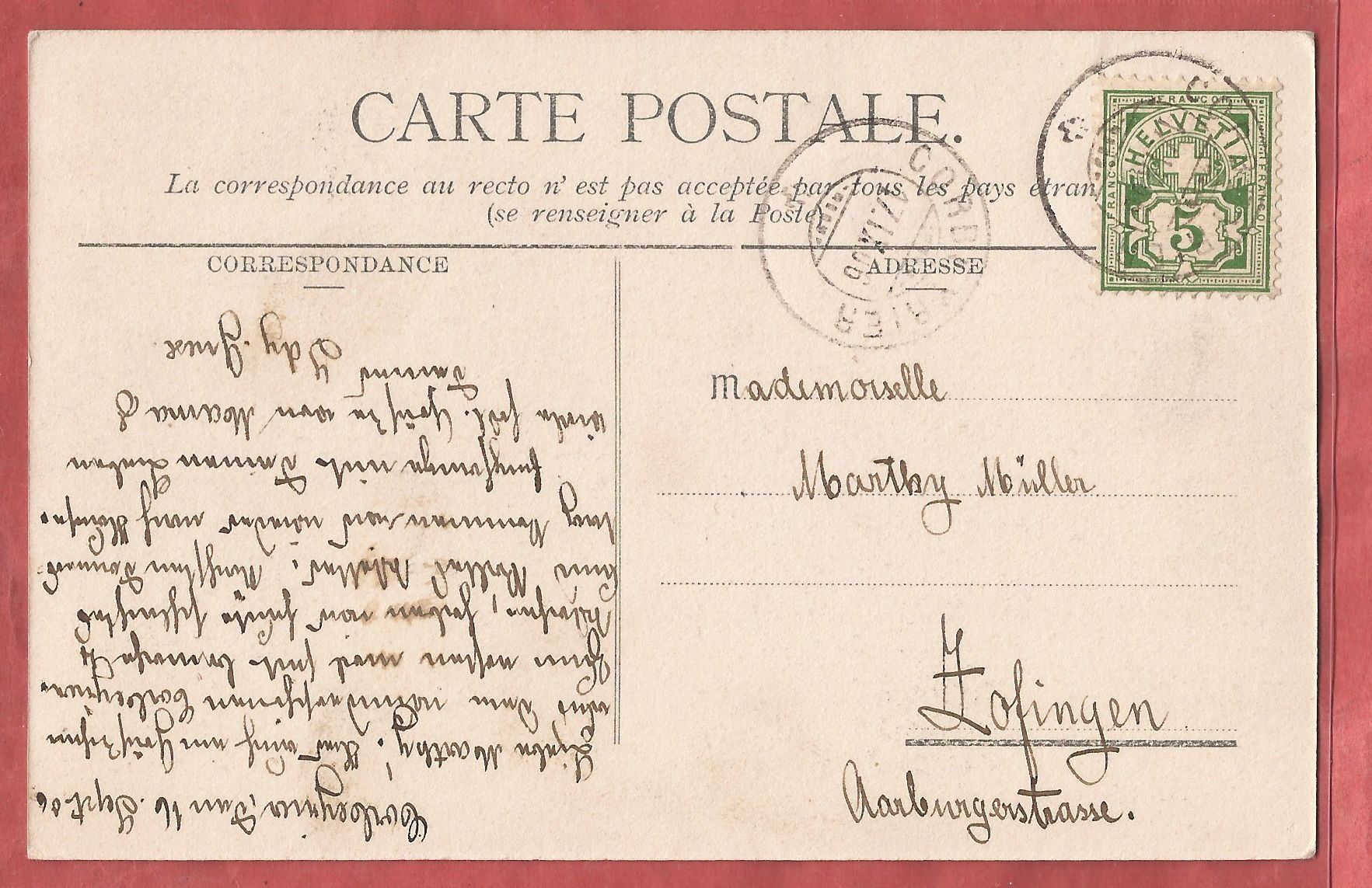 Cartes postales: Corbeyrier et les Cornettes de Bise - 1906 – D'occasion à Fislisbach par Porano 1