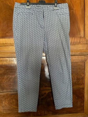 Pantalon femme habillé bleu marine à motifs taille 40